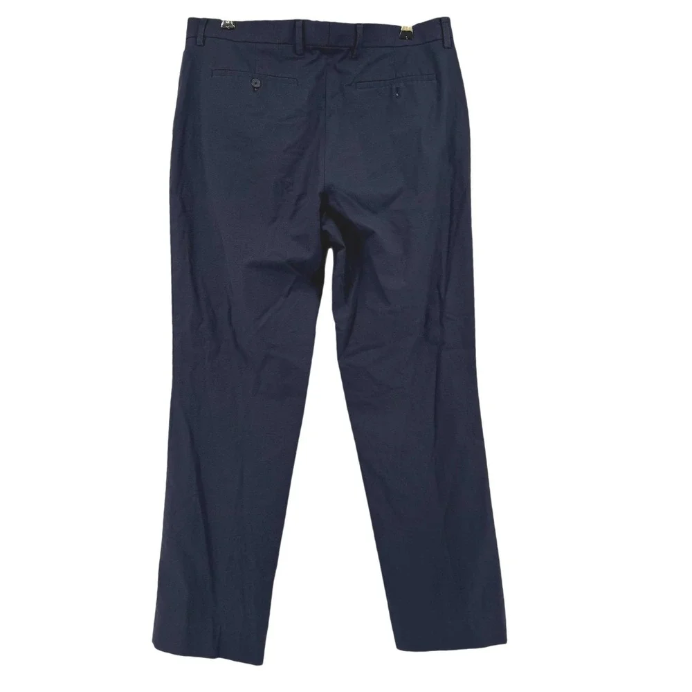 Banana Republic Slim Fit Navy Blue Textured Dress Pants Men 34x32 Office Stretch